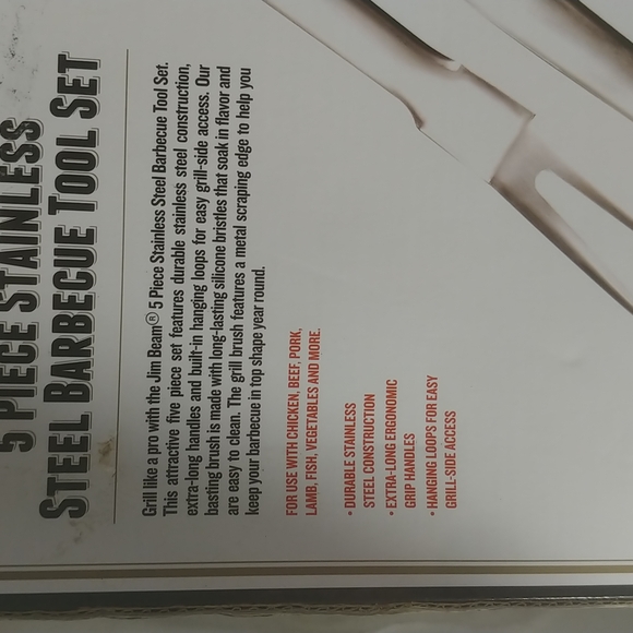 Jim Beam 5pc bbq tool set - Picture 3 of 3